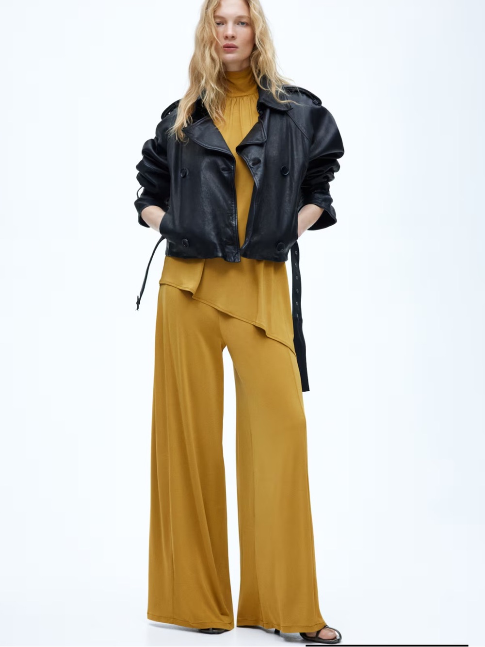 Wide-Leg set in Mustard Yellow